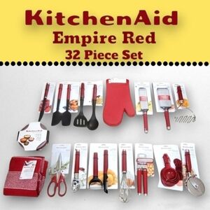 KitchenAid Empire-Red 32-Piece Utensil Set